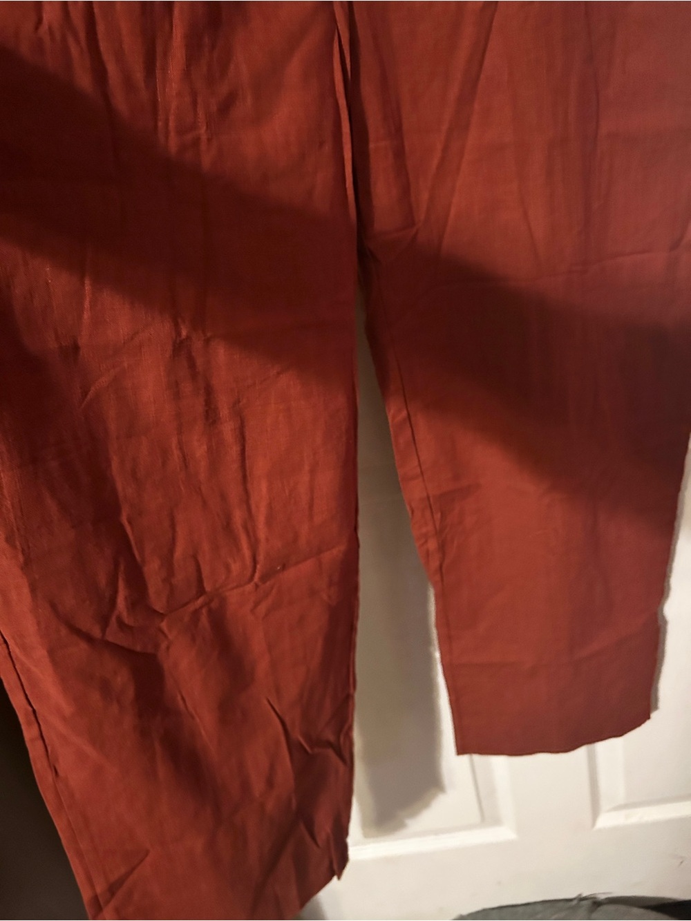 Amazon Sleeveless Button-Front Rust Jumpsuit - Picture 3 of 7